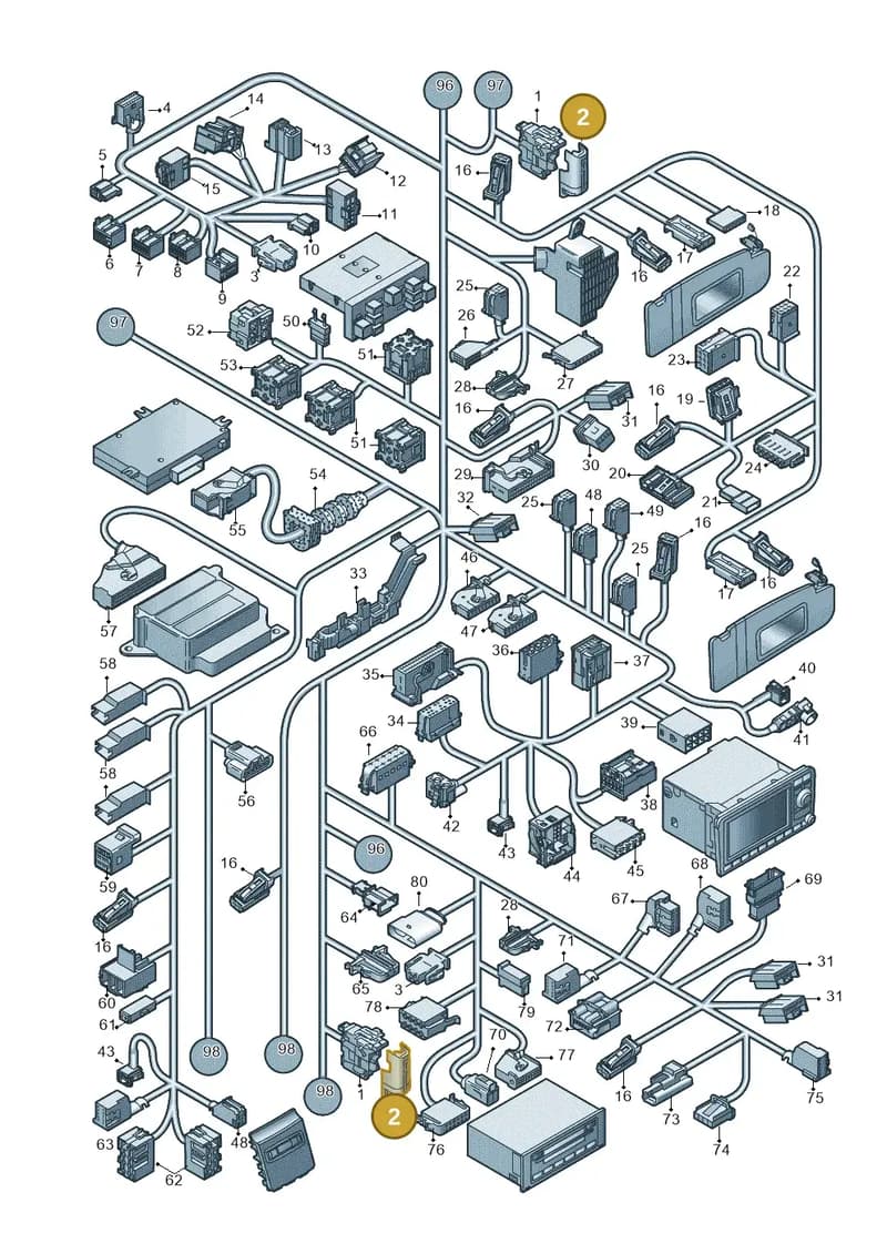 8E0971981A — Audi A3/S3/Sportb./qu. 08 (2007-) diagram 638971820, position 2