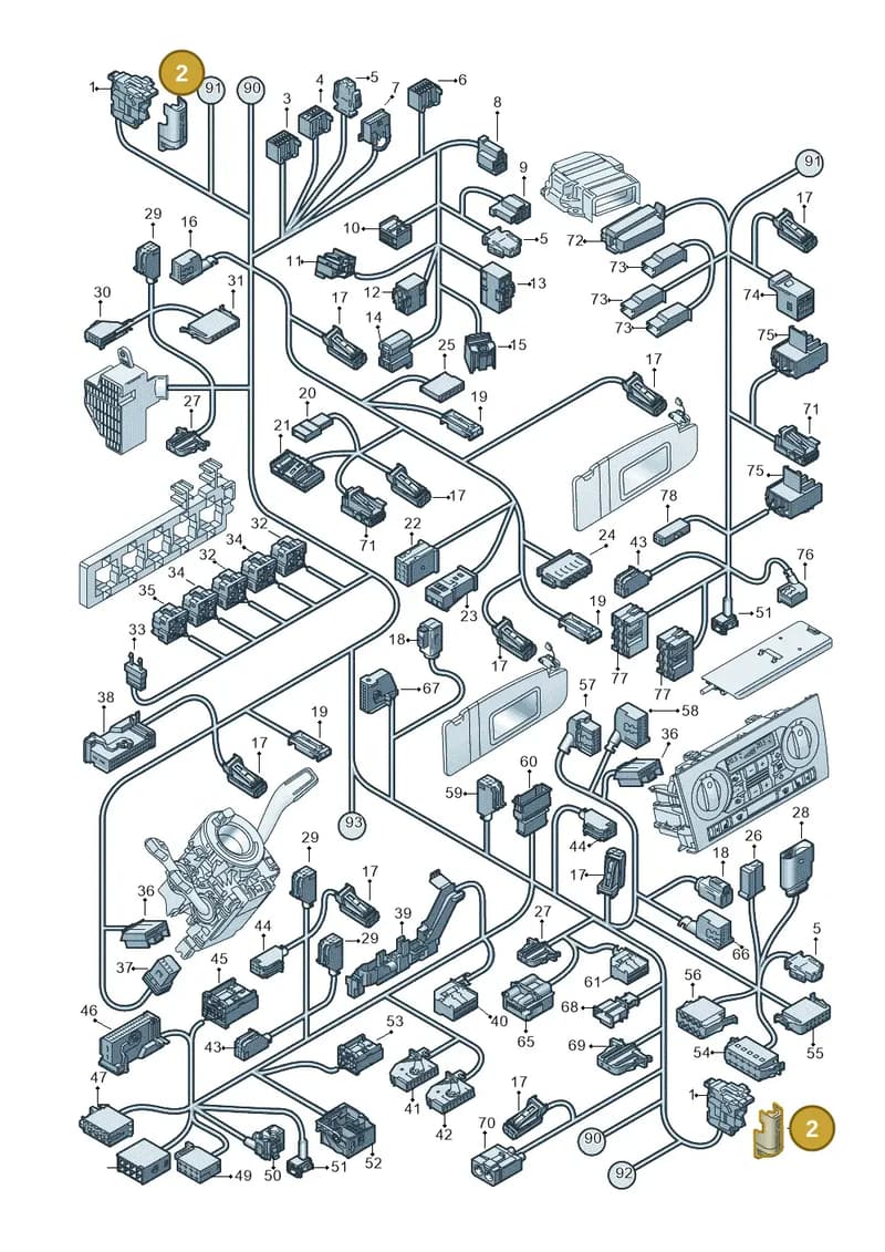 8E0971981A — Audi A3 Sportback (2008-2013) diagram 646971820, position 2