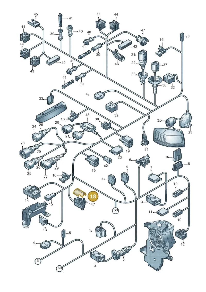 8E0971981A — Audi A3 Sportback (2008-2013) diagram 646971830, position 18