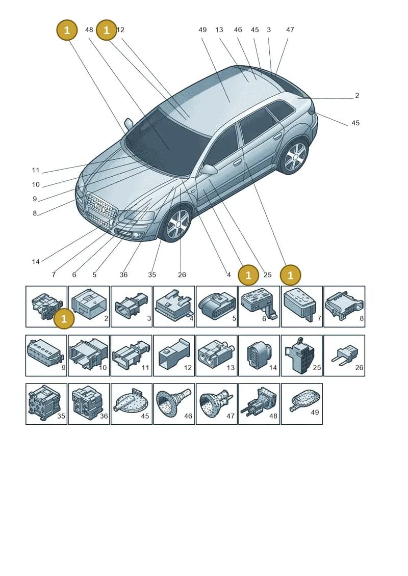 8E0971981A — Audi RS3 Sportback (2011-2012) diagram 720971790, position 1