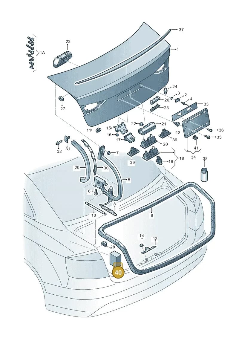 8E5868737 — Audi RS3 Limousine (2017-2020) diagram 745827150, position 40