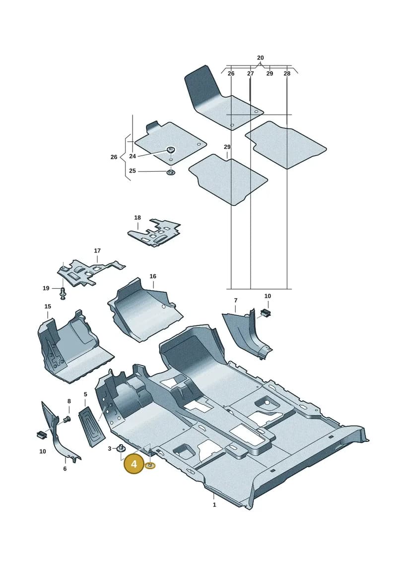 8ED864227 — Volkswagen Aero saloon (2023-) diagram 14b863000, position 4
