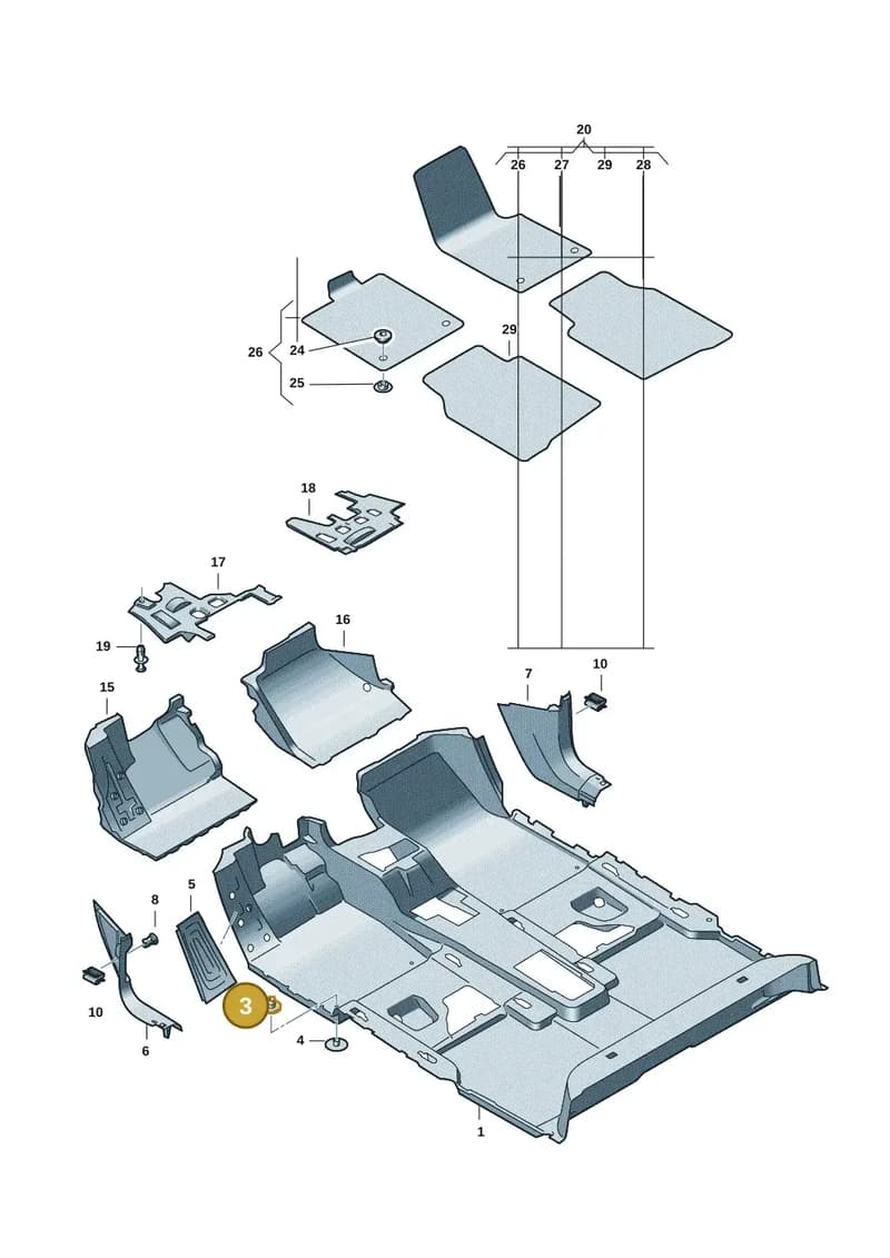 8ED864229 — Volkswagen Aero saloon (2023-) diagram 14b863000, position 3
