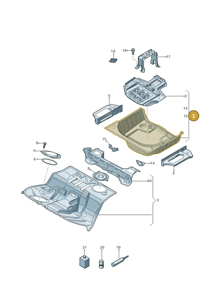 8F0801090 — Audi RS5 Cabrio (2012-2015) diagram 670803500, position 1