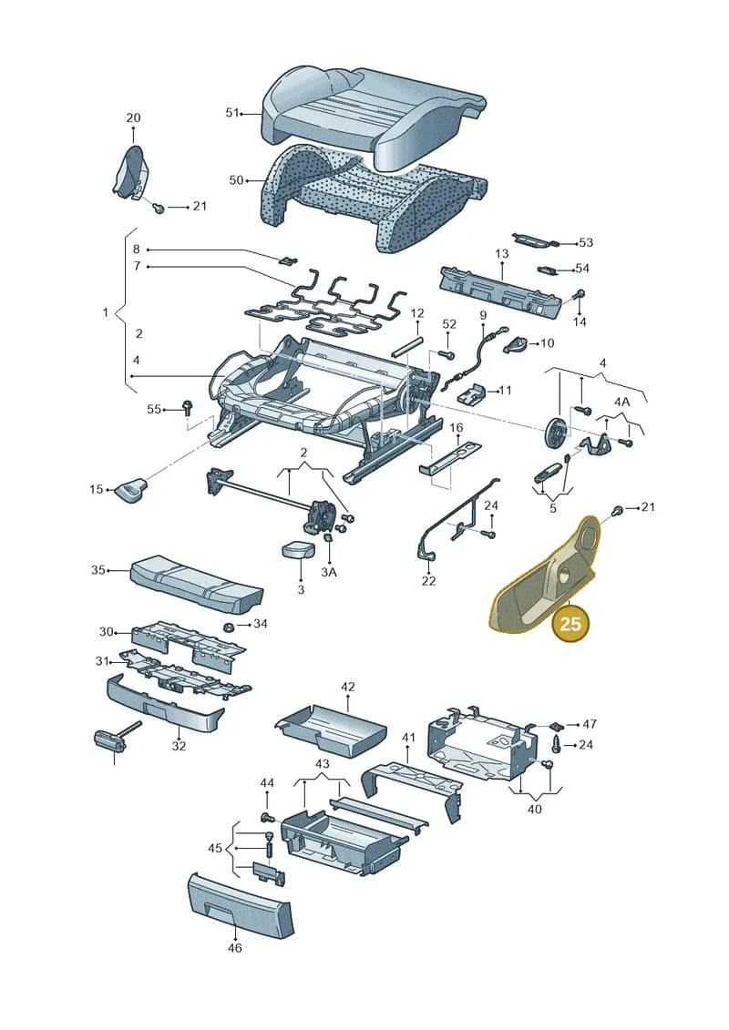 8H0881325E6PS — Audi A4/S4 Cabrio./qu. 07> (2006-) diagram 492881000, position 25