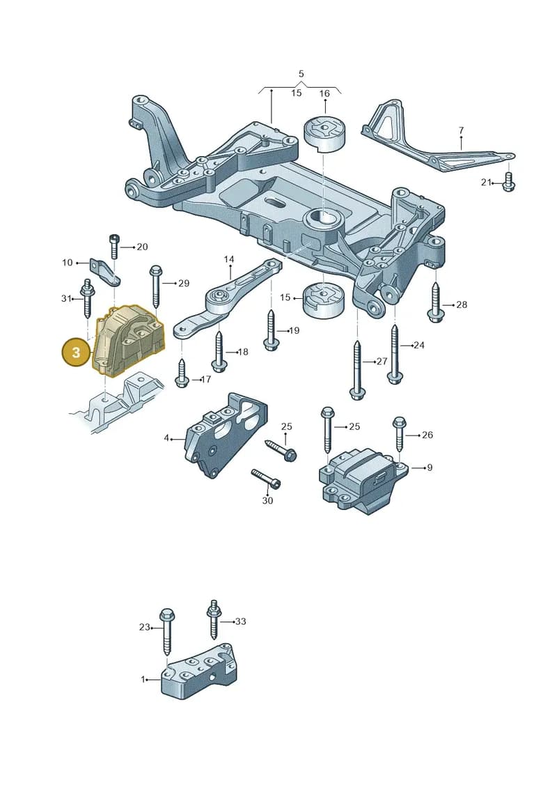 8J0199262 — Audi TTS Coupe 2.0 (2010-2014) diagram 707199200, position 3