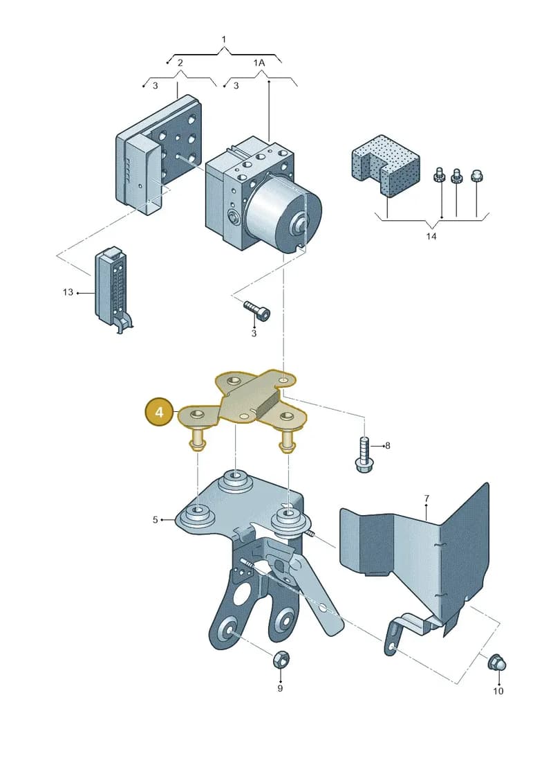 8J0614235 — Audi TTS Coupe 2.0 (2010-2014) diagram 412614100, position 4