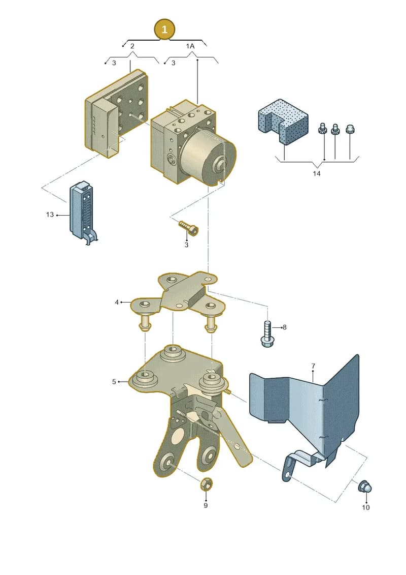 8J0614517GBEF — Audi TTRS Plus Coupe (2009-2014) diagram 412614100, position 1
