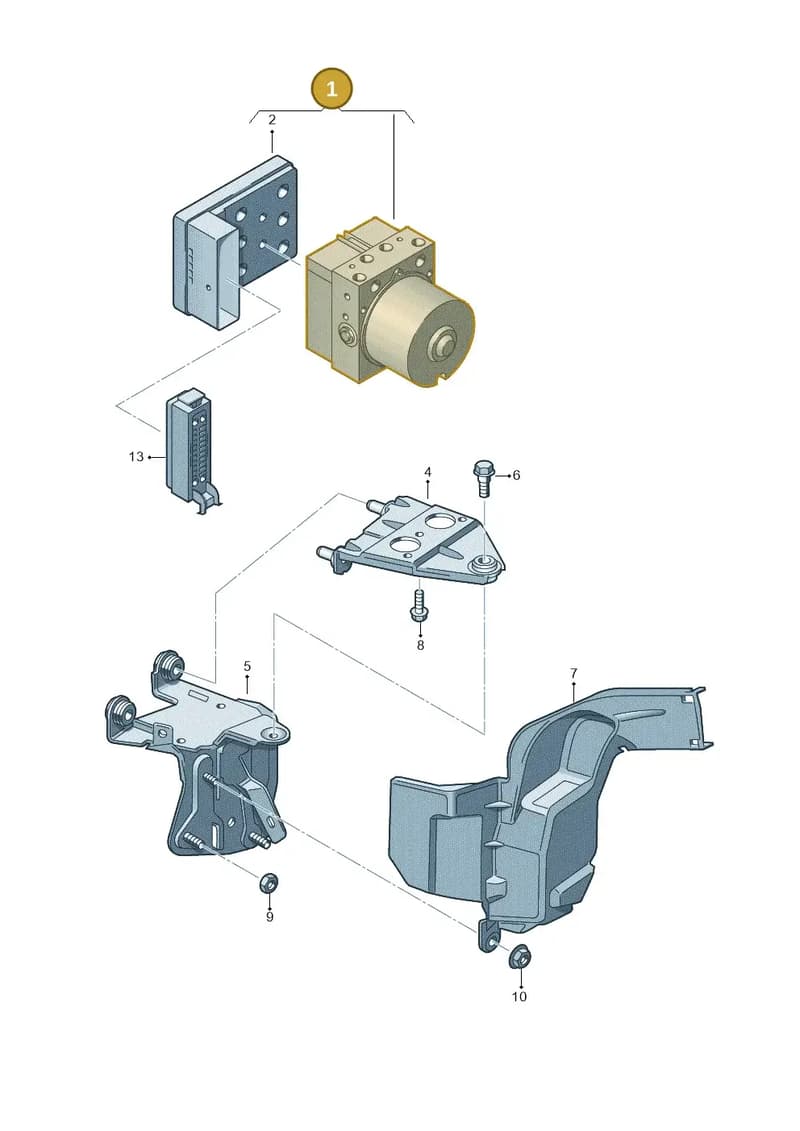 8J0614517GBEF — Audi RS3 Sportback (2011-2012) diagram 651614100, position 1