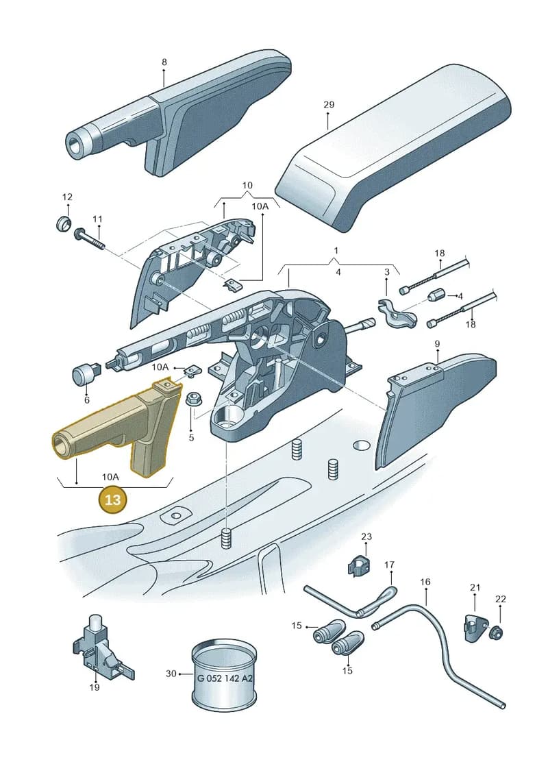 8J0711327C1KT — Audi TTS Coupe 2.0 (2010-2014) diagram 609711500, position 13