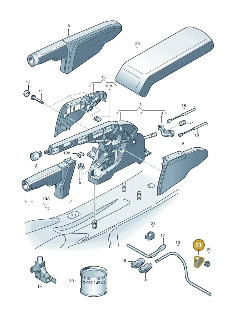 8J0711348A — Audi TTS Coupe 2.0 (2010-2014) diagram 609711500, position 21