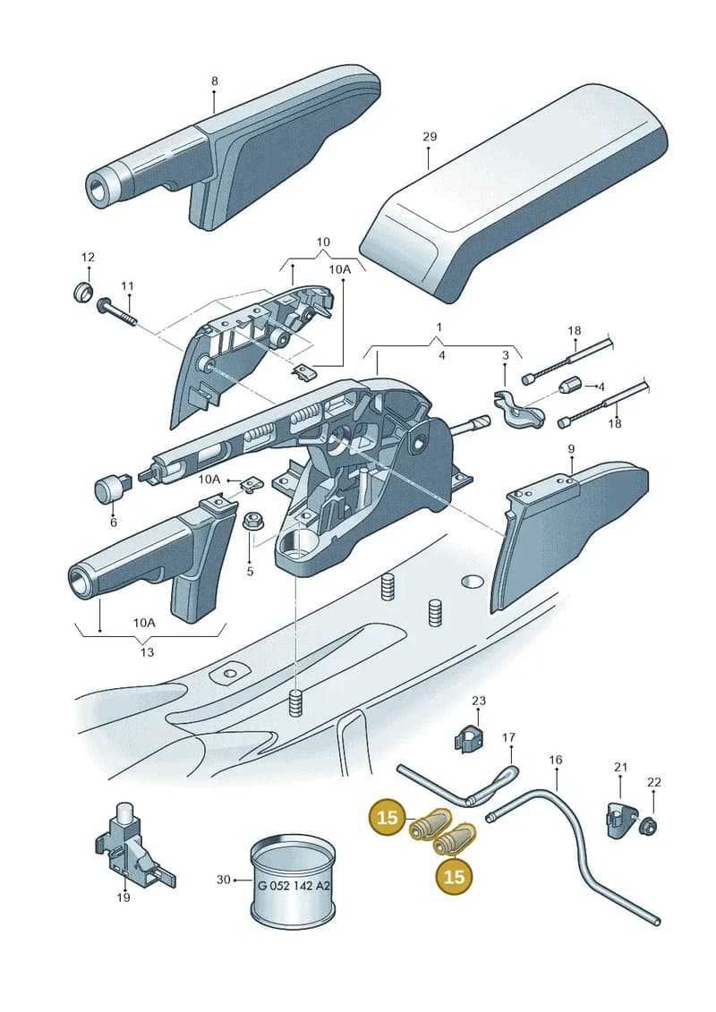 8J0711487A — Audi TTS Coupe 2.0 (2010-2014) diagram 609711500, position 15