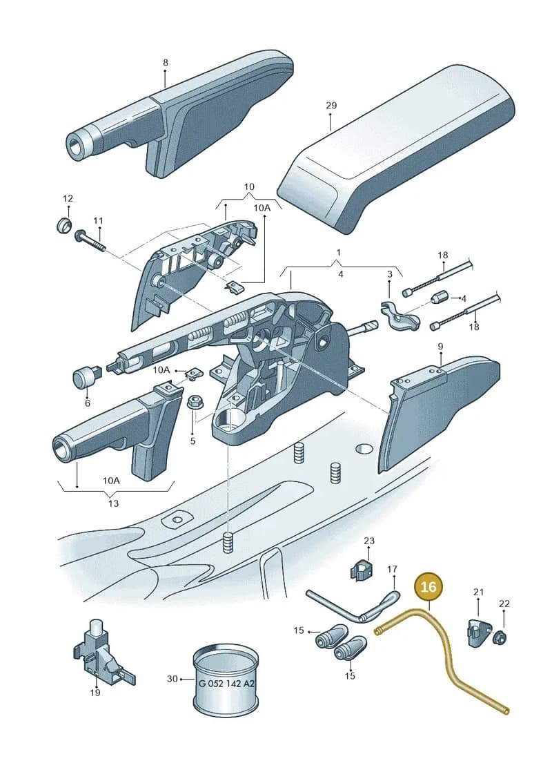 8J0711951A — Audi TTS Coupe 2.0 (2010-2014) diagram 609711500, position 16