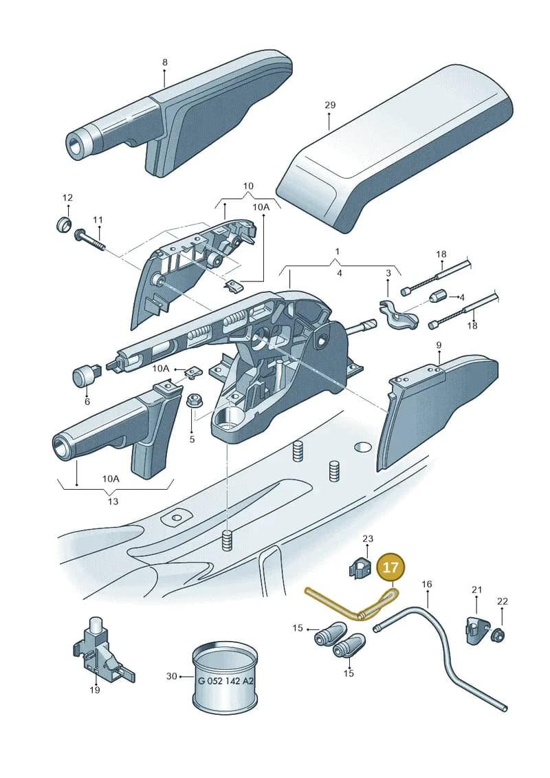 8J0711952A — Audi TTS Coupe 2.0 (2010-2014) diagram 609711500, position 17