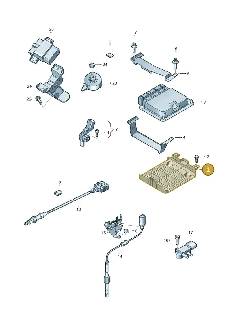8J0906331A — Audi TT Coupe/Roadster 08> (2007-) diagram 609906100, position 1