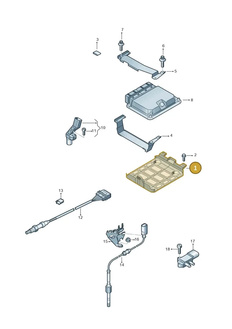8J0906331A — Audi TTS Coupe 2.0 (2010-2014) diagram 707906100, position 1