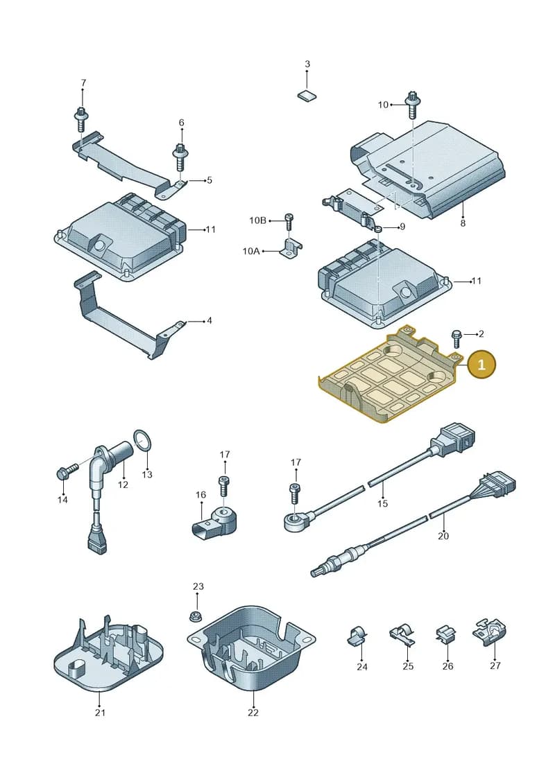 8J0906331A — Audi TTS Coupe 2.0 (2010-2014) diagram 609906000, position 1