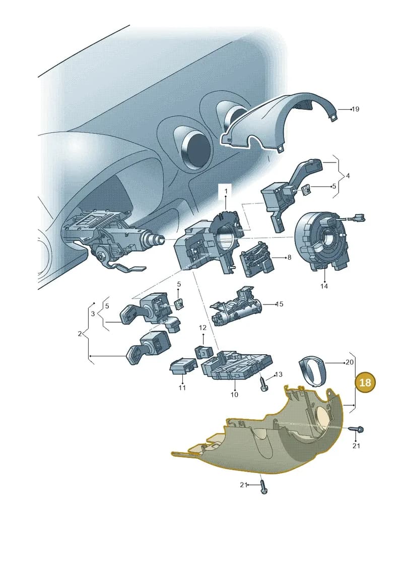8J0953512B4PK — Audi TTS Coupe 2.0 (2010-2014) diagram 412953500, position 18
