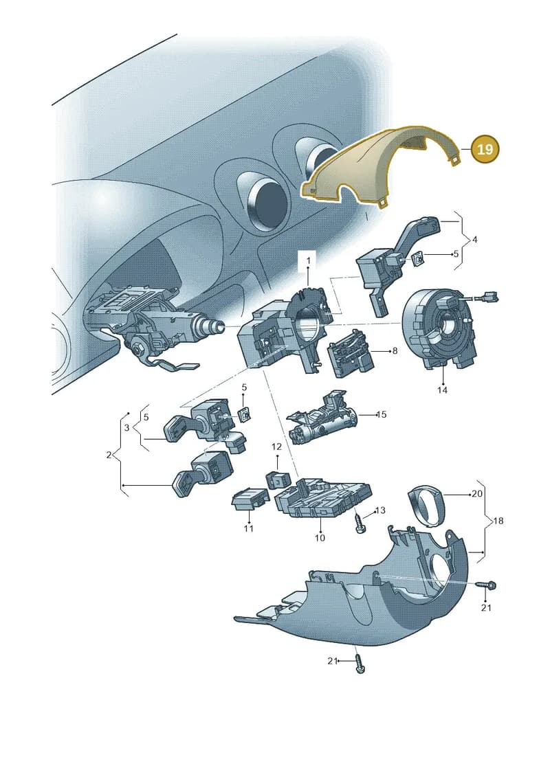 8J0953515A4PK — Audi TTS Coupe 2.0 (2010-2014) diagram 412953500, position 19