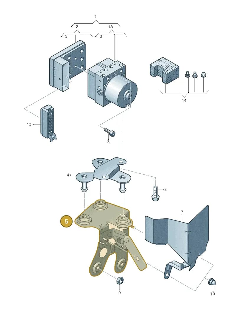 8J1614119C — Audi TTS Coupe 2.0 (2010-2014) diagram 412614100, position 5