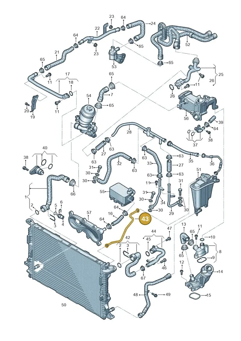 8K0121081BJ — Audi A5 Sportback (2011-2017) diagram 724121400, position 43