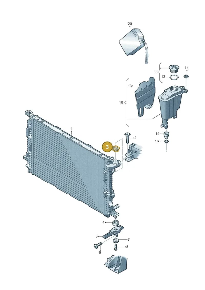 8K0121275C — Audi Q5 qu. 2.0 TDI (2012-2017) diagram 620121700, position 3