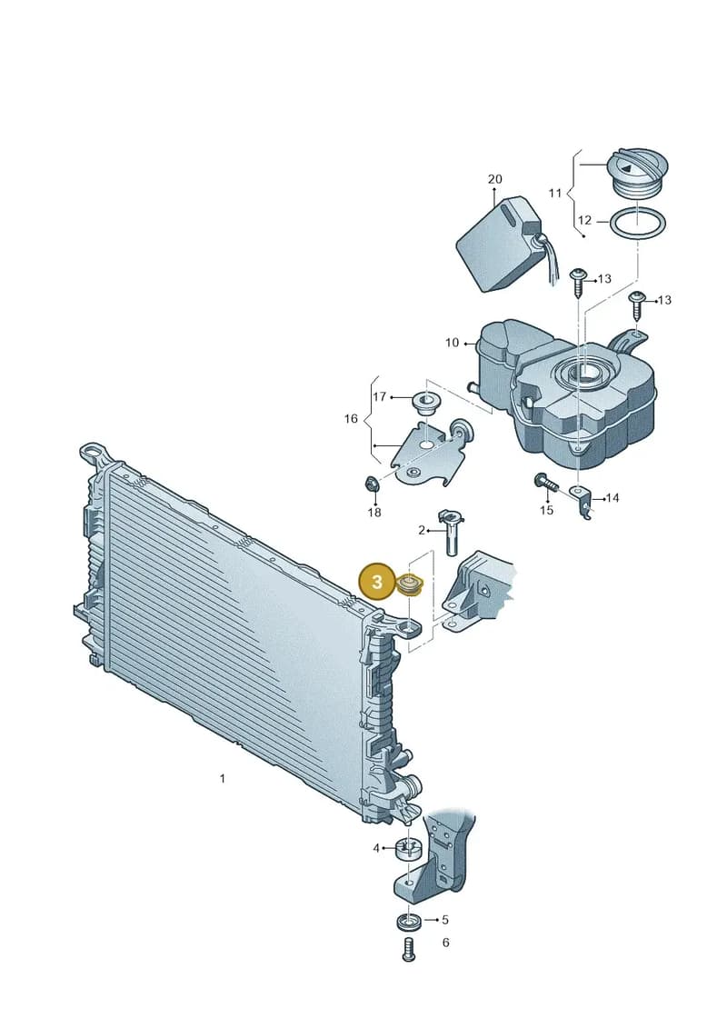 8K0121275C — Audi A8L qu. 3.0 TDI (2013-2018) diagram 696121700, position 3
