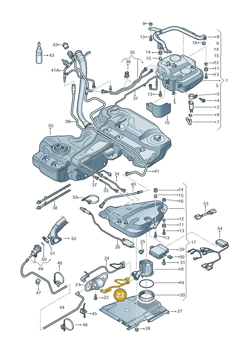 8K0131911B — Audi A5 Sportback (2011-2017) diagram 636201150, position 23