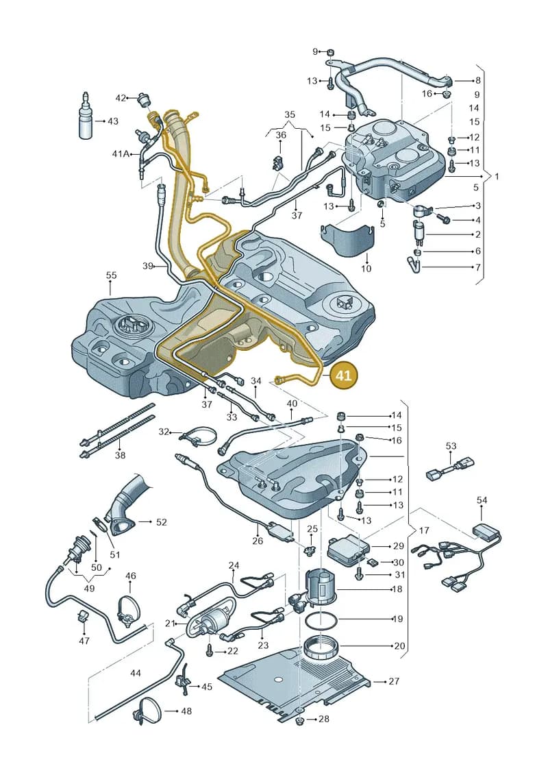 8K0131963L — Audi A4                08> (2007-) diagram 636201150, position 41