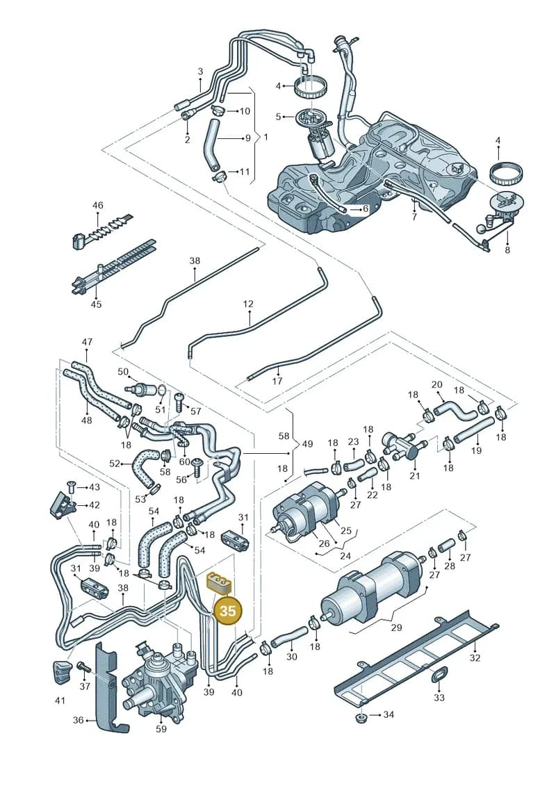 8K0201196AL — Audi A4 Av. Allroad (2008-2016) diagram 636201250, position 35