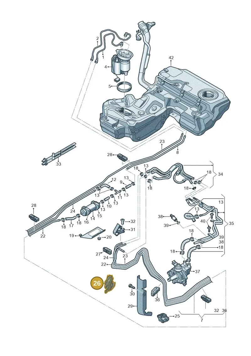 8K0201196AL — Audi A5 Sportback (2011-2017) diagram 636201270, position 26