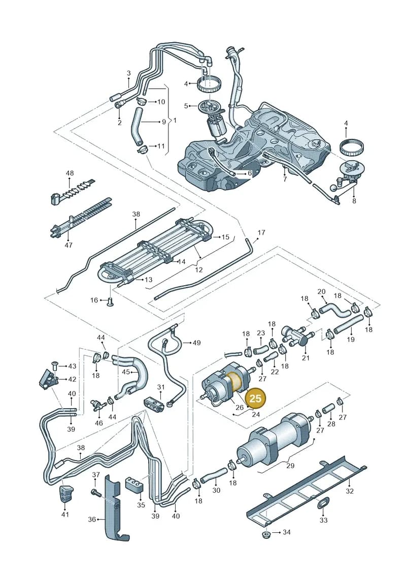 8K0201196M — Audi A4 Av. Allroad (2008-2016) diagram 620201300, position 25