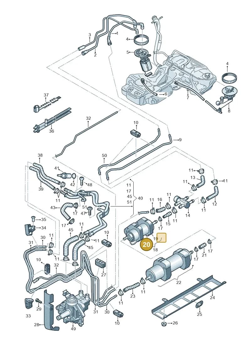 8K0201196N — Audi A5/S5 Coupe       08> (2007-) diagram 620201250, position 20
