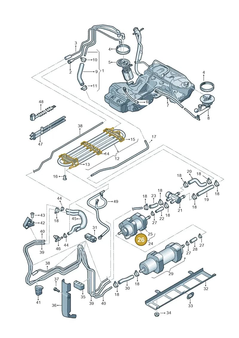 8K0201196N — Audi A4 Av. Allroad (2008-2016) diagram 620201300, position 26