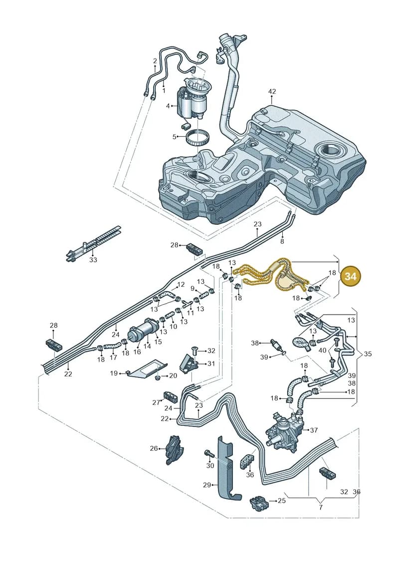 8K0201214T — Audi A5 Sportback (2011-2017) diagram 636201270, position 34