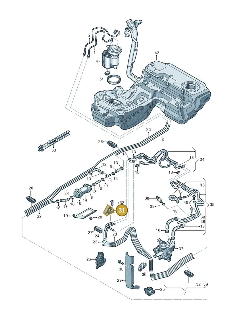8K0201449AK — Audi A4 av. 2.0 tdi (2011-2015) diagram 636201270, position 31
