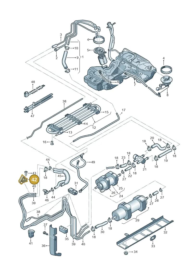 8K0201449P — Audi A4 Av. Allroad (2008-2016) diagram 620201300, position 42