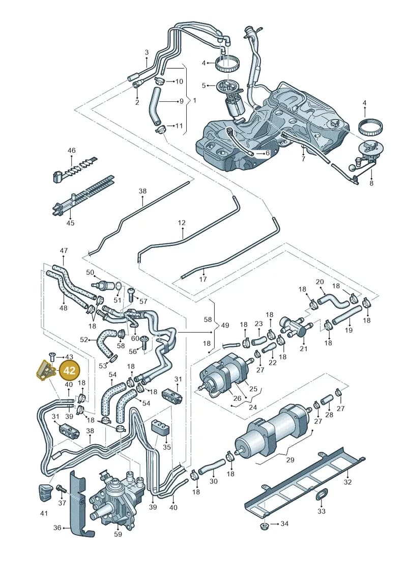 8K0201449P — Audi A4 Av. Allroad (2008-2016) diagram 636201250, position 42