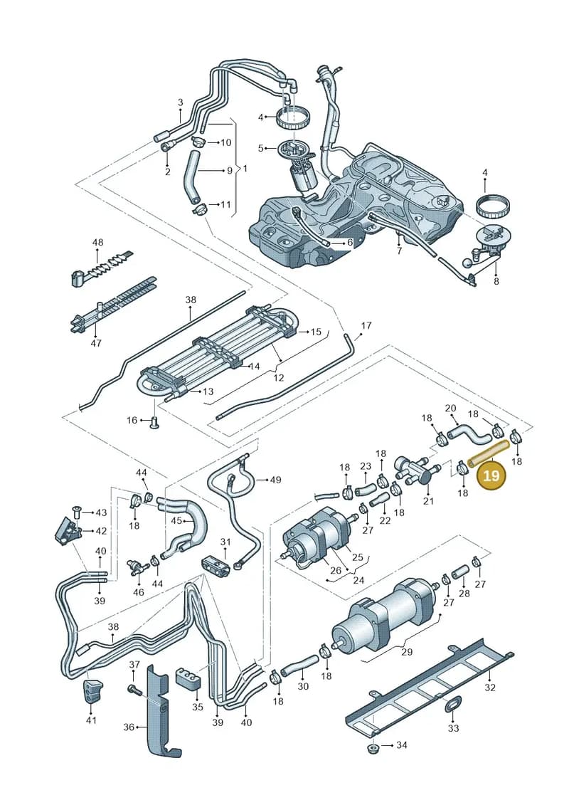8K0201541R — Audi A4 Av. Allroad (2008-2016) diagram 620201300, position 19