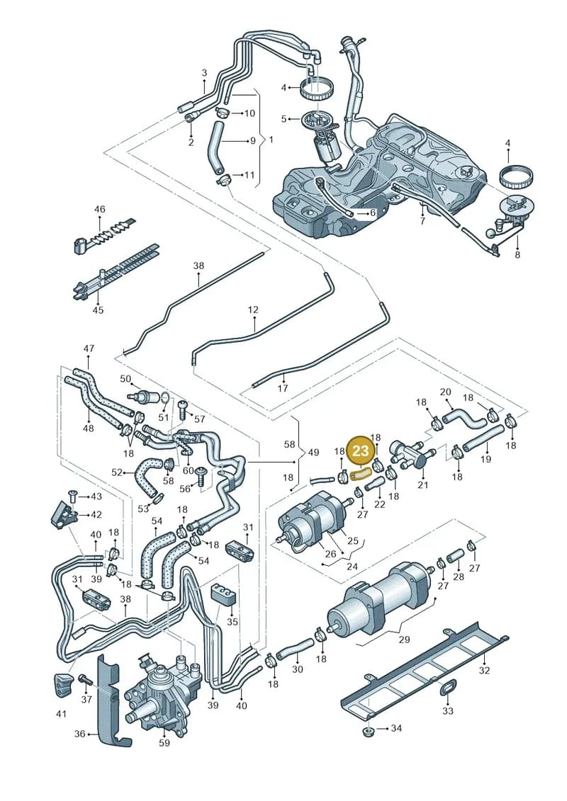 8K0201543B — Audi A4 Av. Allroad (2008-2016) diagram 636201250, position 23