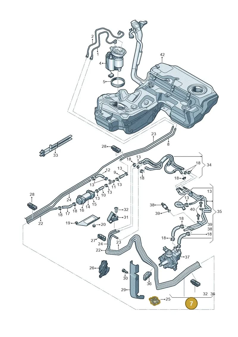 8K0201544EF — Audi A5 Sportback (2011-2017) diagram 636201270, position 7