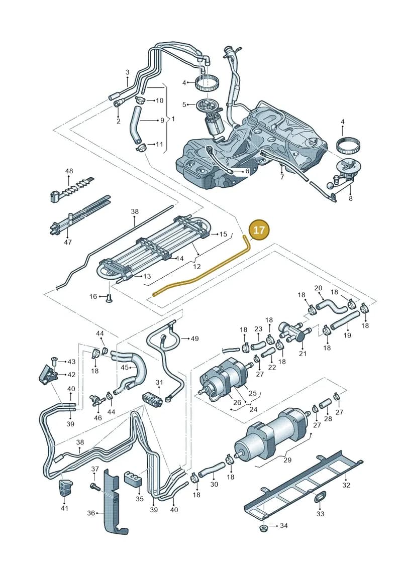 8K0201545AG — Audi A4 Av. Allroad (2008-2016) diagram 620201300, position 17
