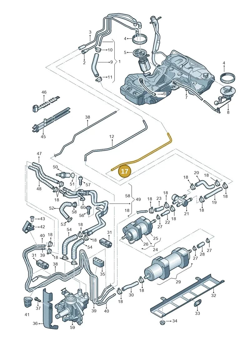 8K0201545AG — Audi A4 Av. Allroad (2008-2016) diagram 636201250, position 17