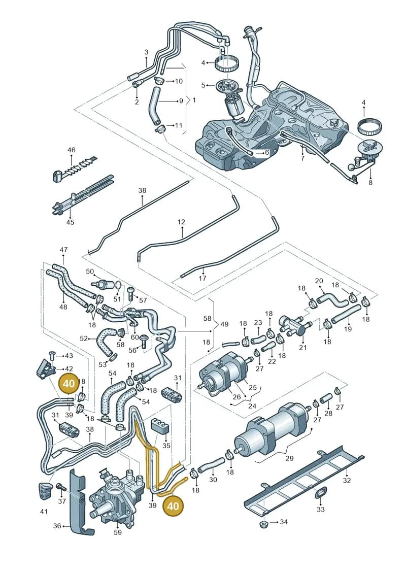 8K0201545AR — Audi A4 Av. Allroad (2008-2016) diagram 636201250, position 40