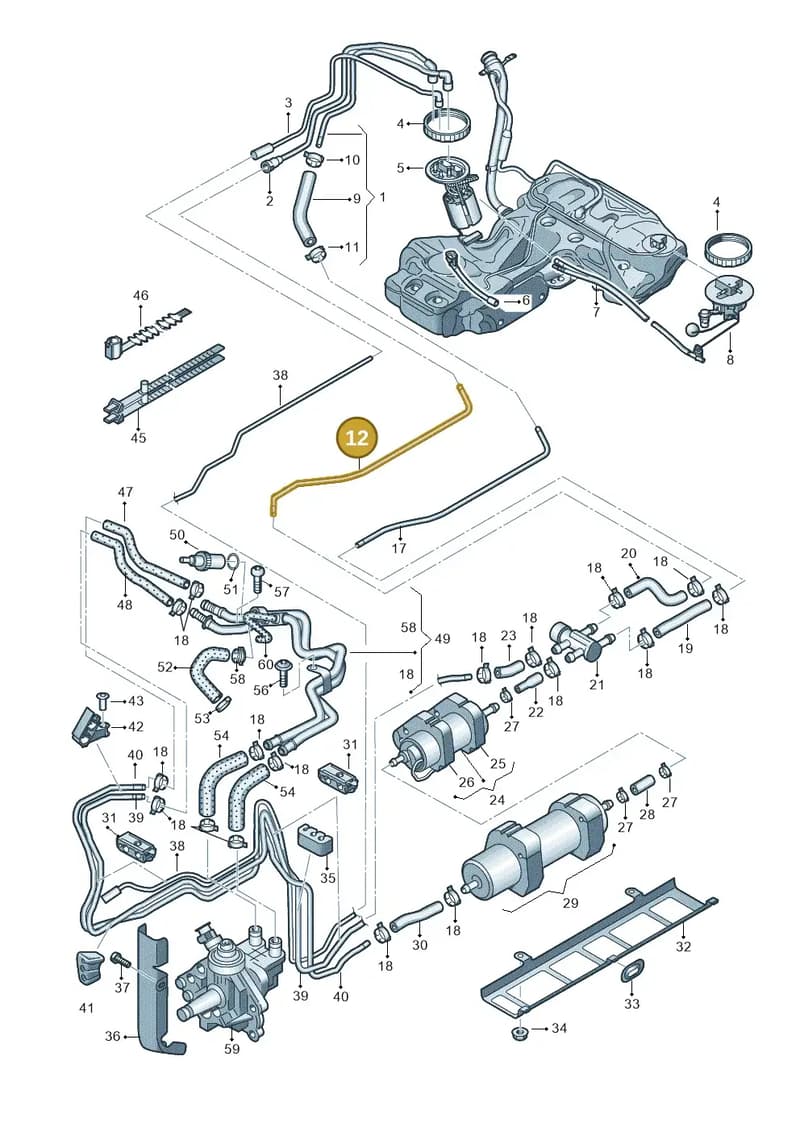 8K0201547J — Audi A4 Av. Allroad (2008-2016) diagram 636201250, position 12