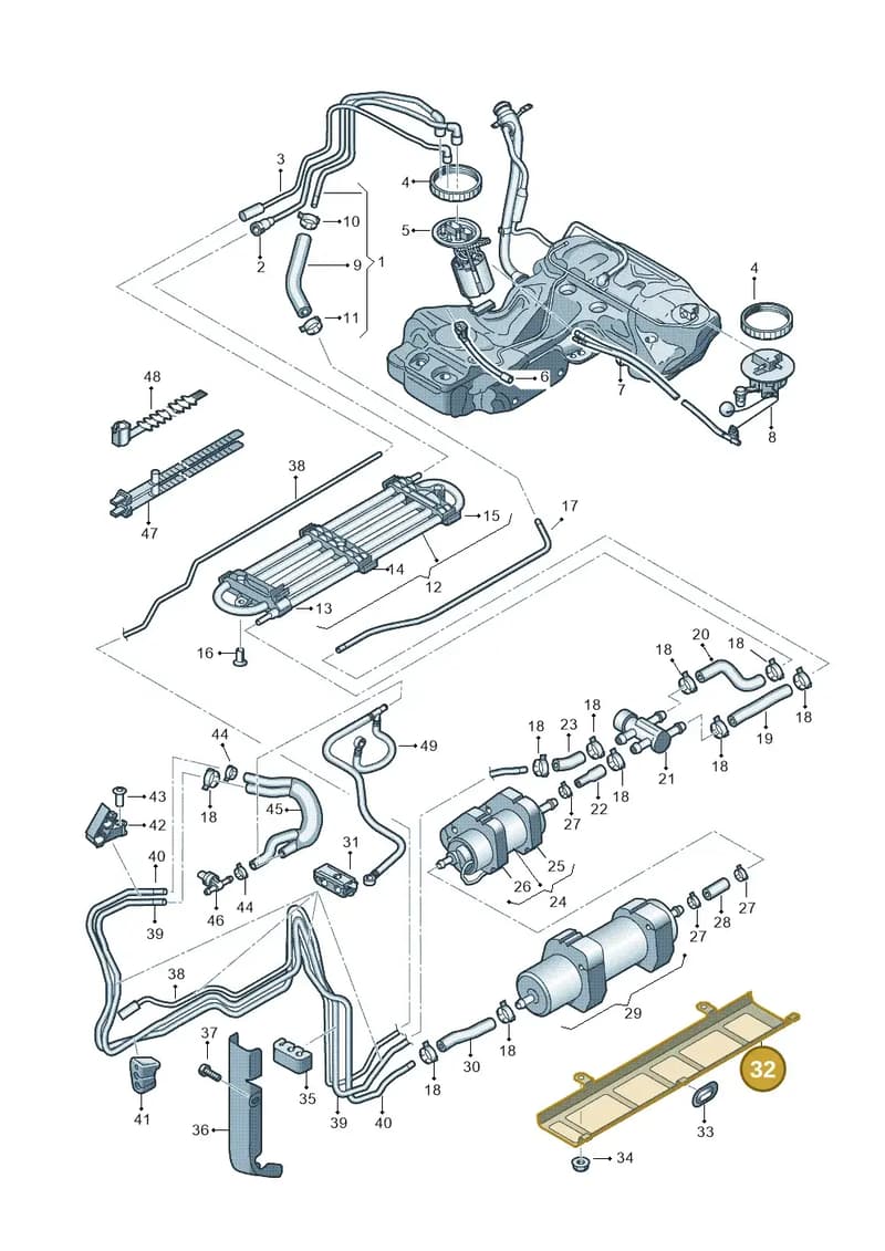 8K0201710A — Audi A4 Av. Allroad (2008-2016) diagram 620201300, position 32