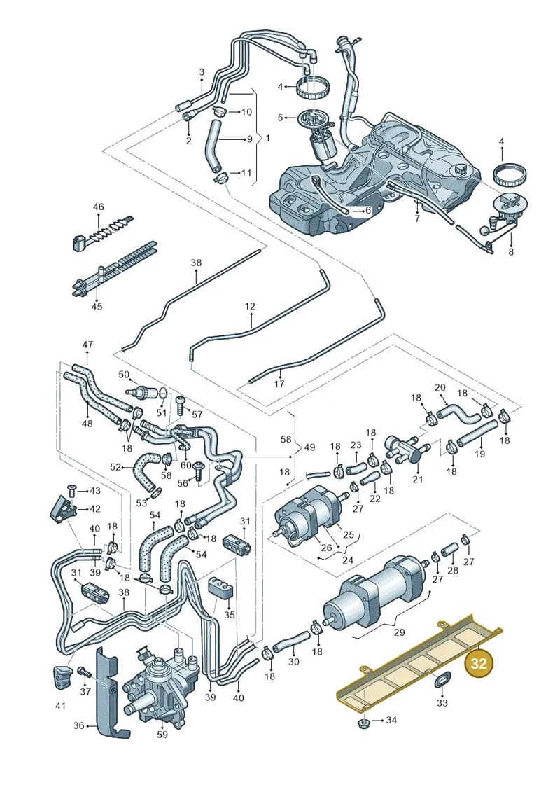 8K0201710A — Audi A4 Av. Allroad (2008-2016) diagram 636201250, position 32