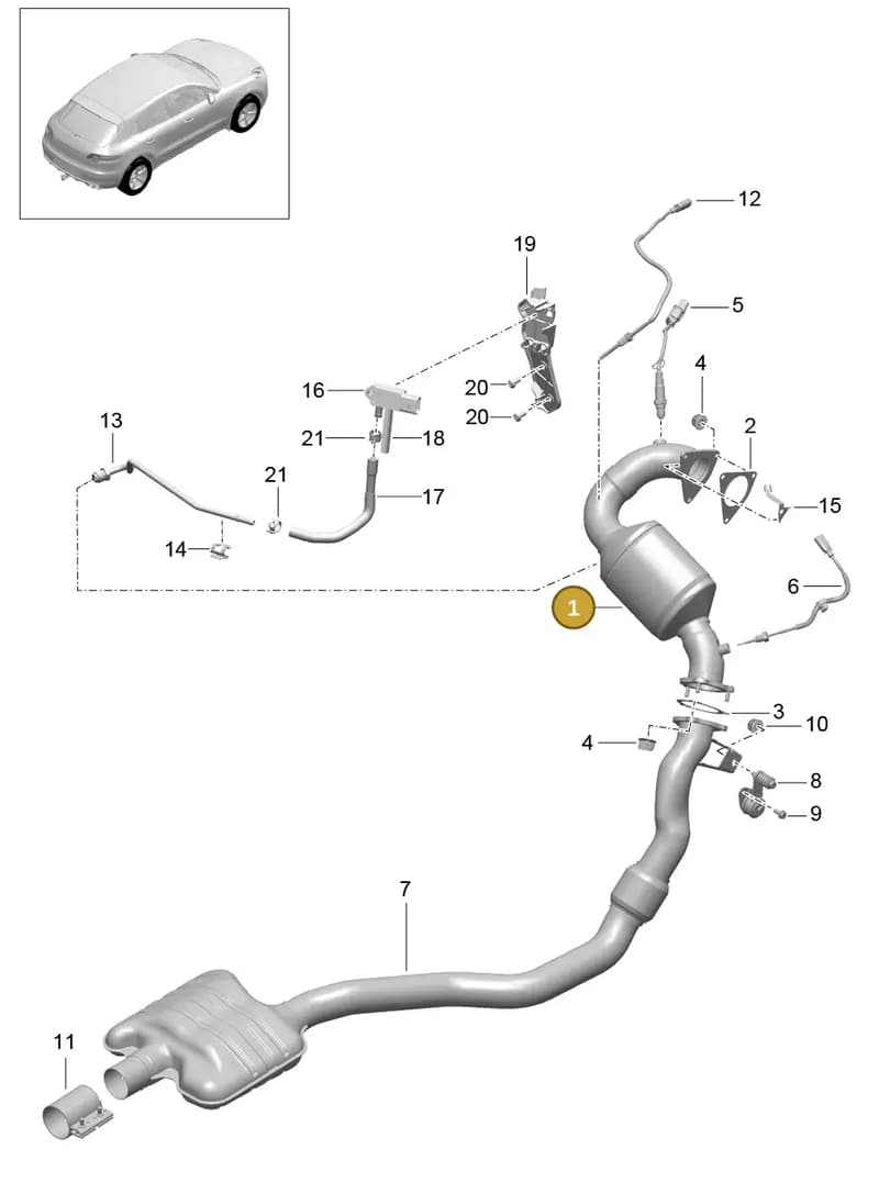 8K0254253X — Porsche Macan (2013-2018) diagram p44202040, position 1