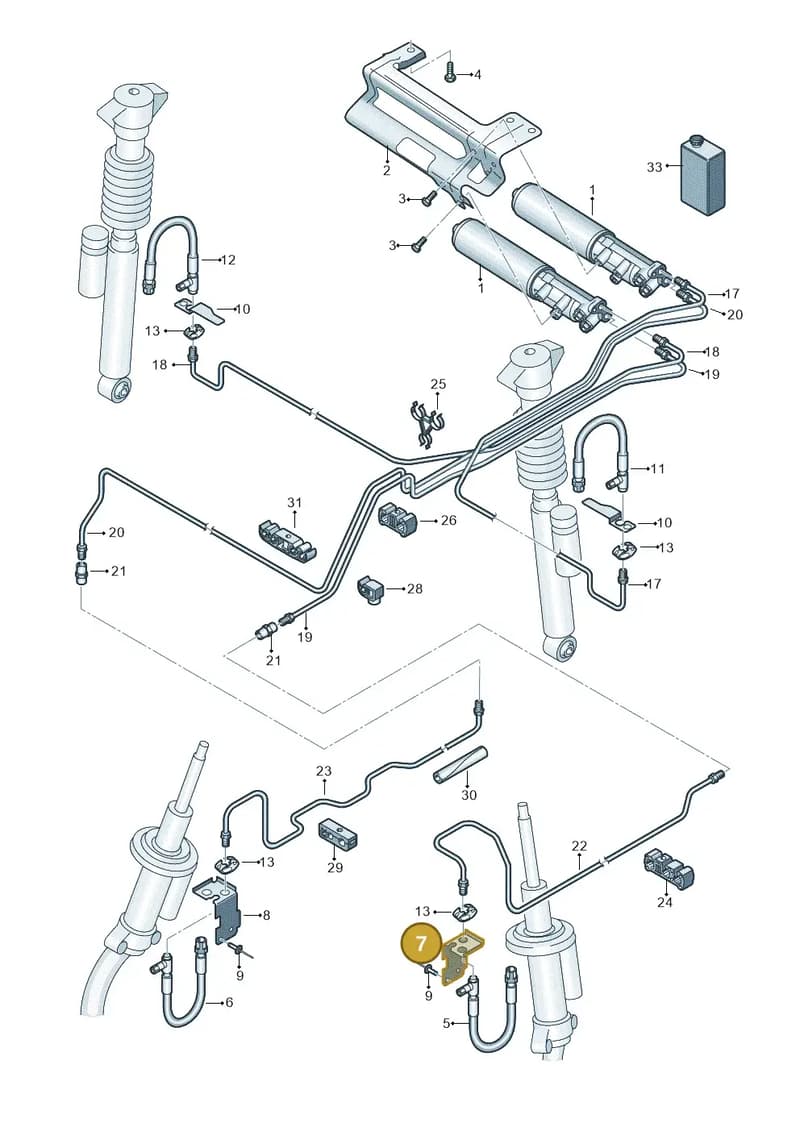 8K0616275B — Audi RS4 Av. qu. 4.2 (2012-2015) diagram 695616300, position 7