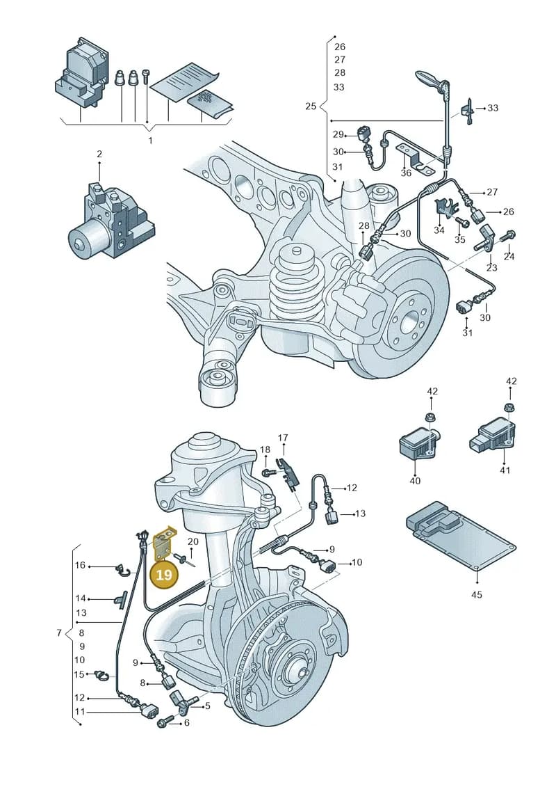 8K0616276B — Audi RS4 Av. qu. 4.2 (2012-2015) diagram 695927000, position 19